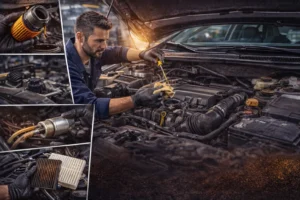 فحص زيت السيارة