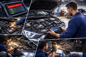 فحص محرك السيارة